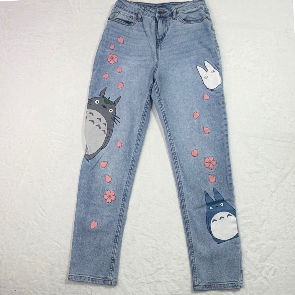 Studio Ghibli My‎ Neighbor Totoro Graphic Straight Leg Jeans Size 1